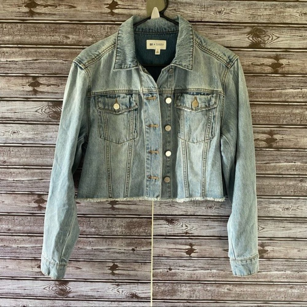 BP. Claudia Sulewski Cropped Jean Jacket Size S